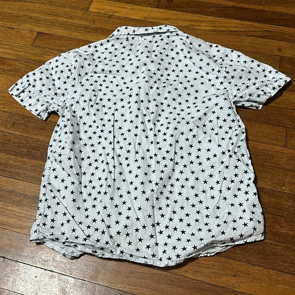 Gymboree Boy’s Star Print Button Front Shirt, Sz L (10/12)